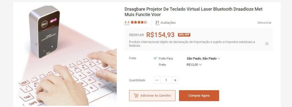 Teclado sem fio