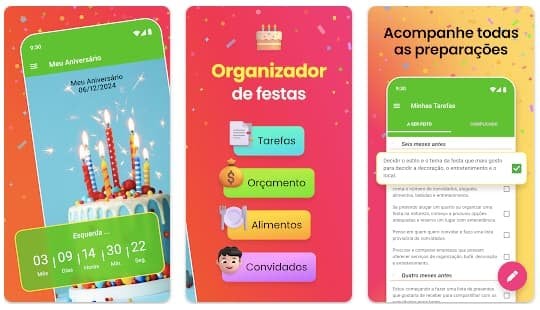 Organizador de festas