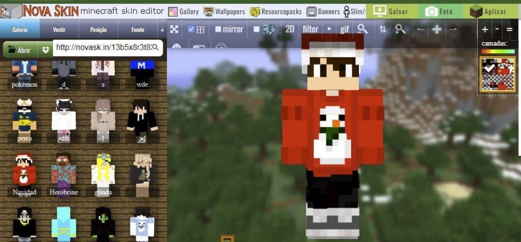 Criar uma skin de Natal no Minecraft