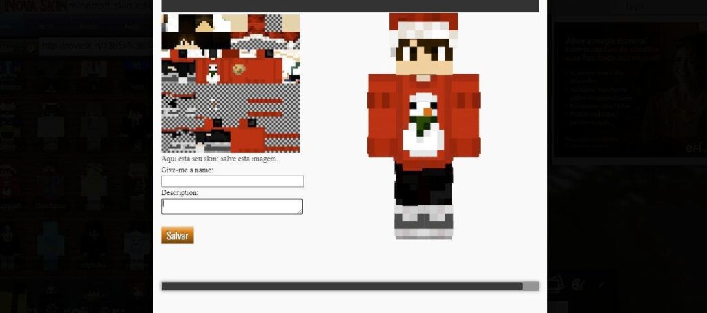 Criar uma skin de Natal no Minecraft