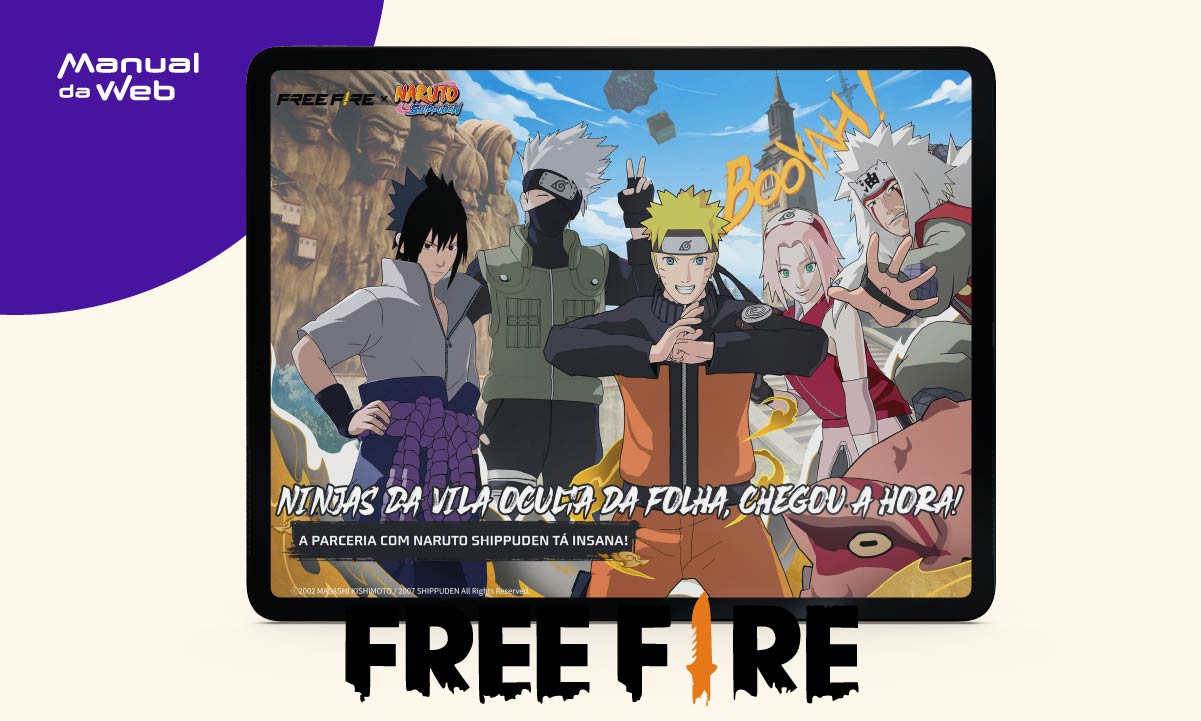 Garanta grátis itens exclusivos e sua skin do Naruto no Free Fire