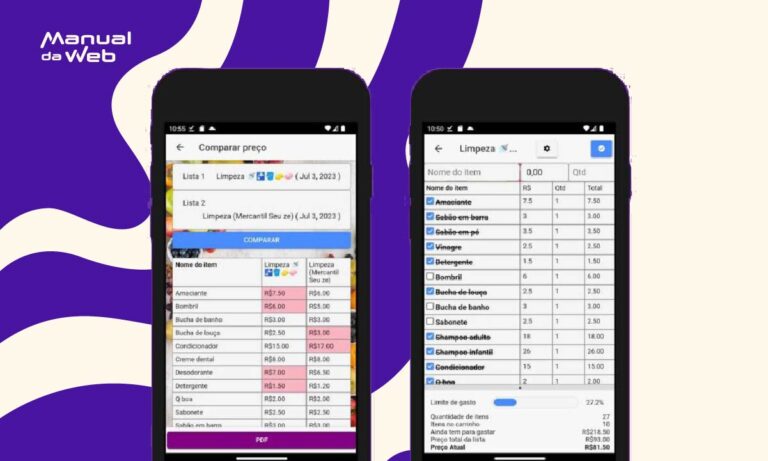 Lista de compras com preço