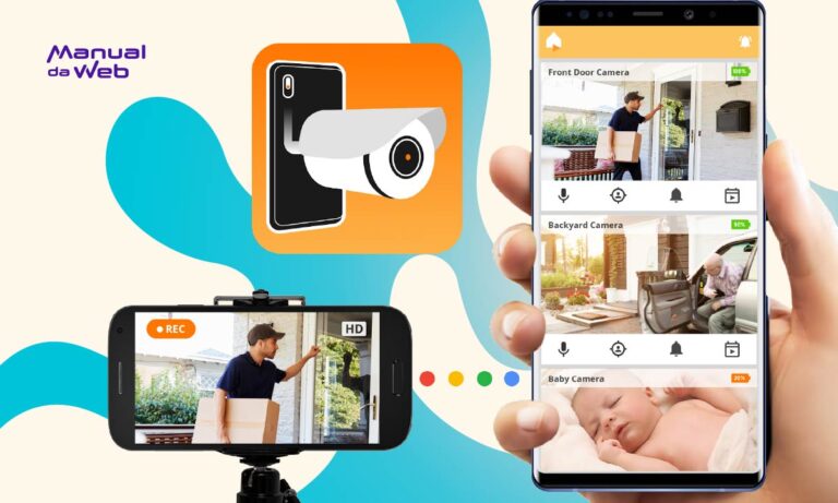 Câmera de segurança no telefone