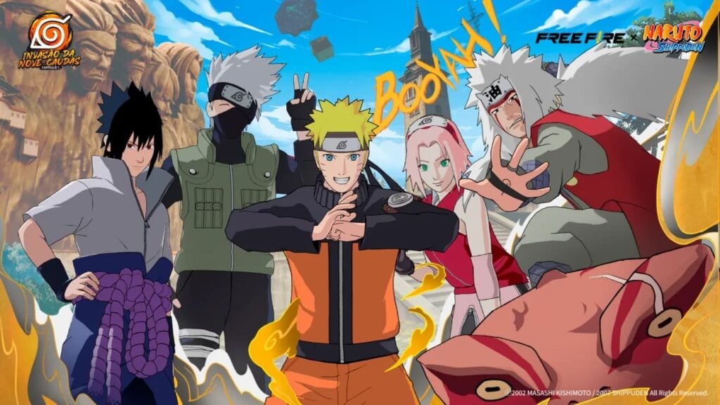 Free Fire e Naruto