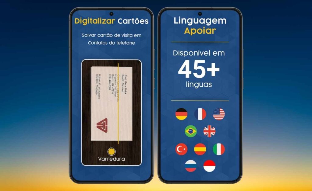 Scanner de cartão de visita