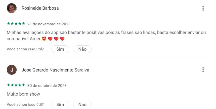 Mensagens para status