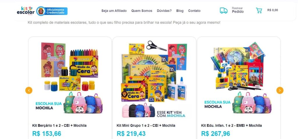Kit Escolar SP