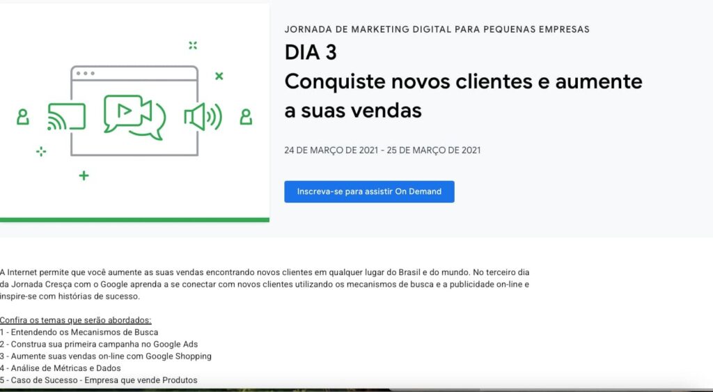 Cursos do Google