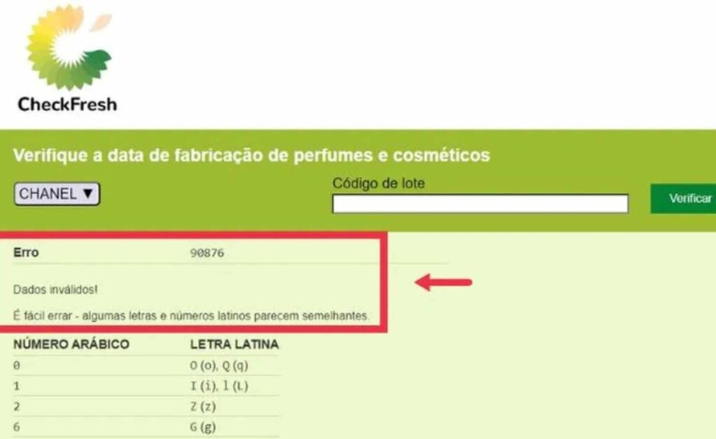 Site para verificar se o perfume é original