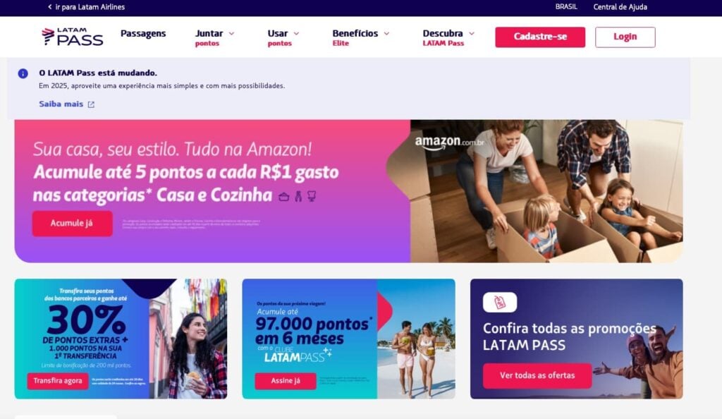 Passagens aéreas da LATAM