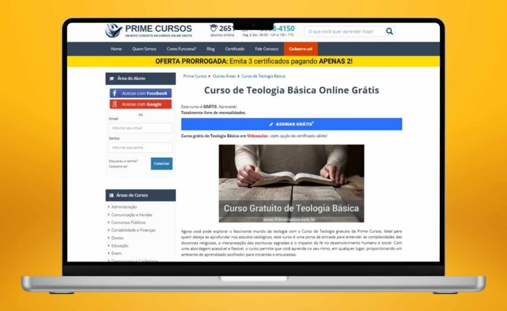 Curso de Teologia gratuito online: 3 opções para se inscrever já 1 Curso de Teologia gratuito online