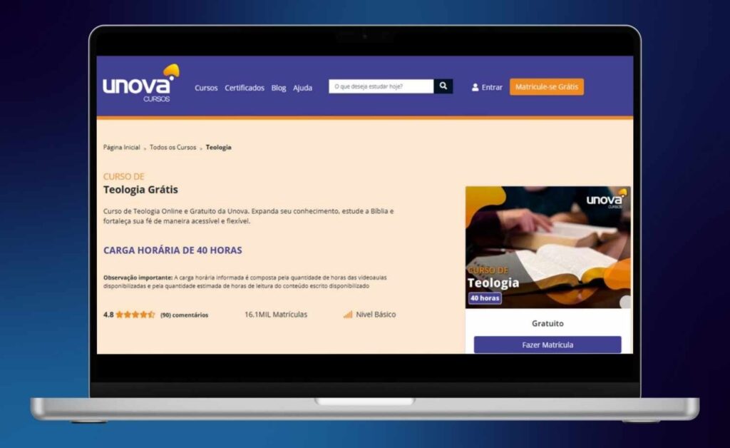 Curso de Teologia gratuito online: 3 opções para se inscrever já 3 Curso de Teologia gratuito online