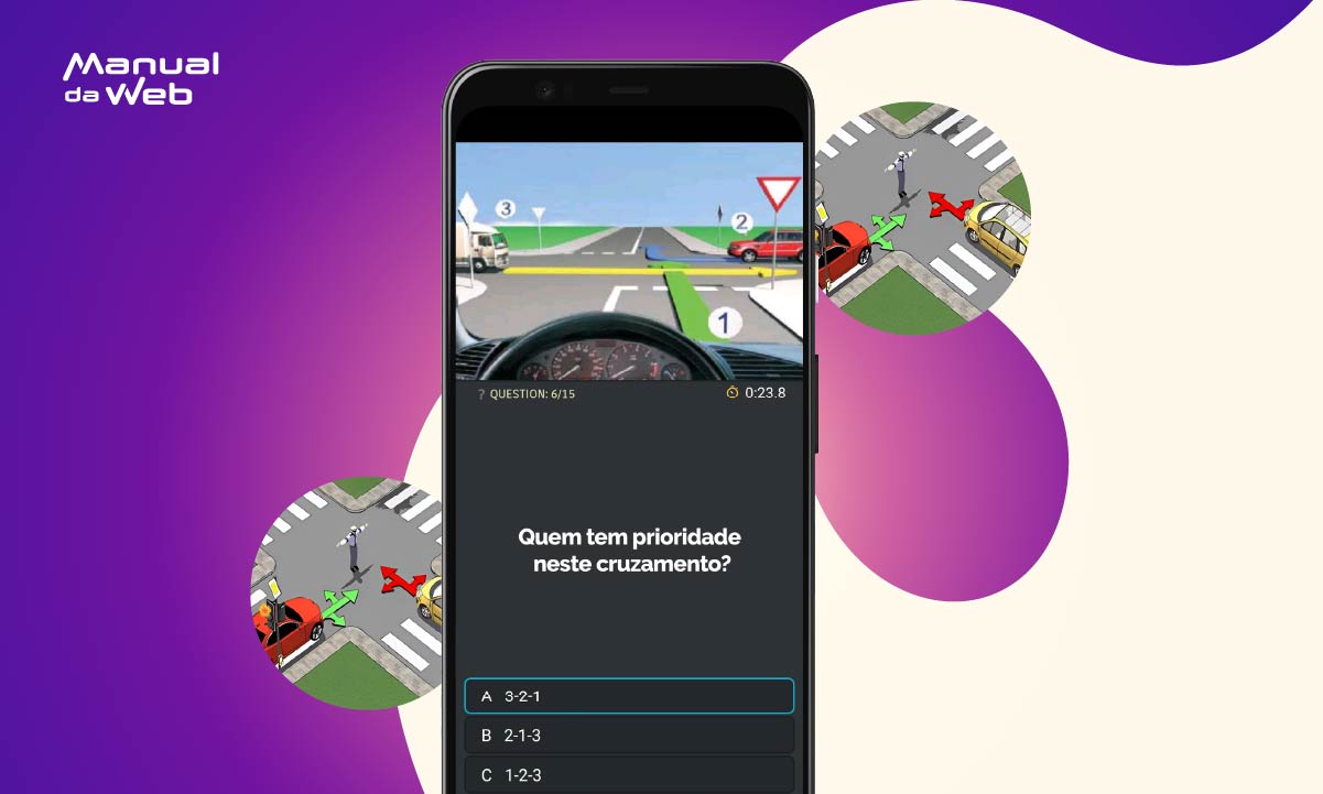 Aplicativo inovador com teste de direção para o exame do Detran
