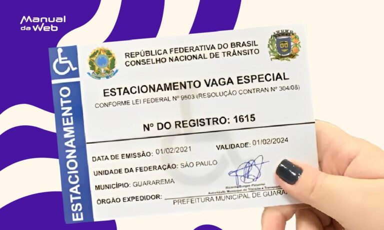 Cartão de Estacionamento para Idoso
