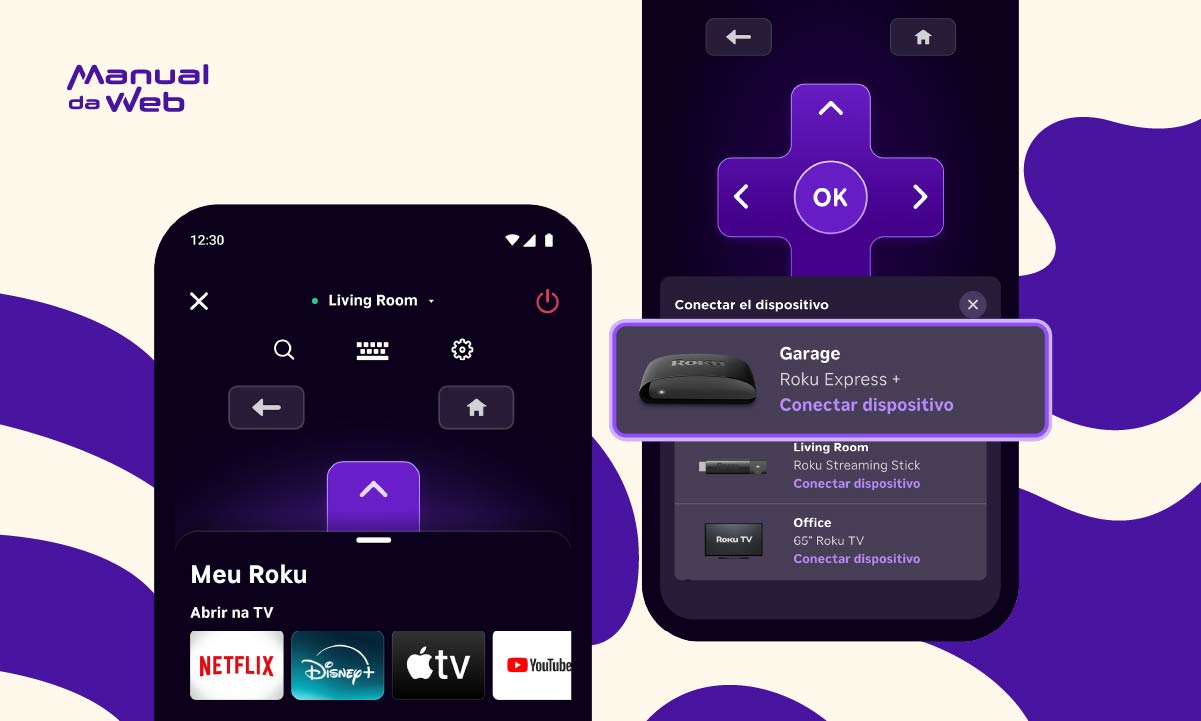 Controle remoto para Roku TV