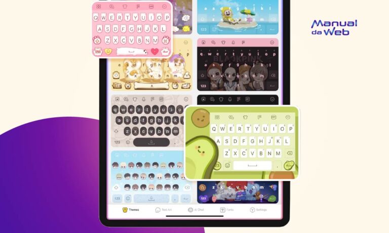 Teclado de celular animado