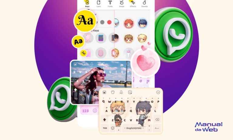 WhatsApp com tema de gato