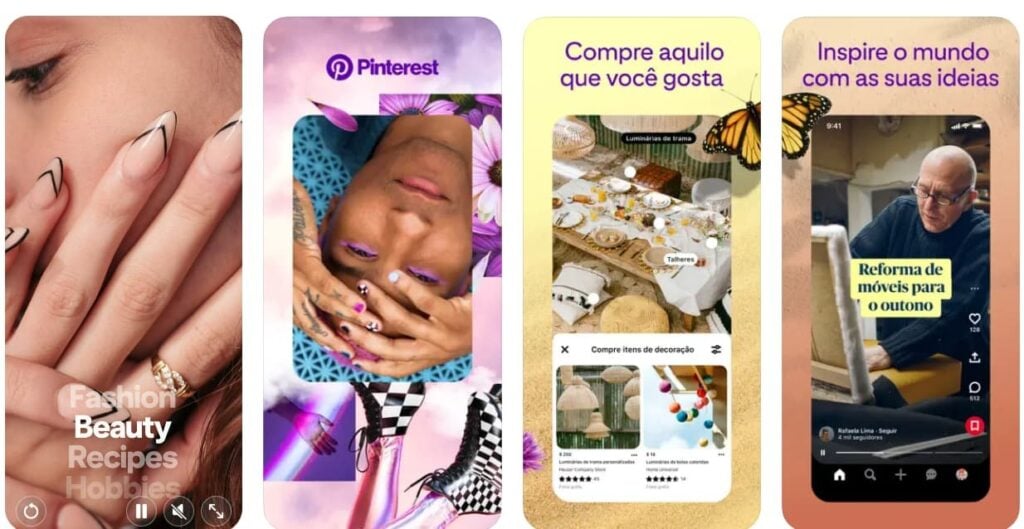 Encontrar pastas no Pinterest