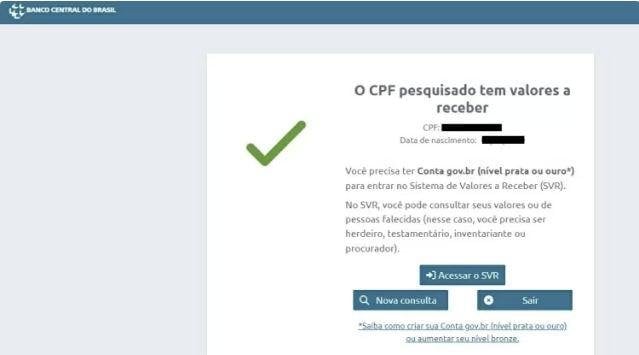 Valores a Receber de pessoas falecidas