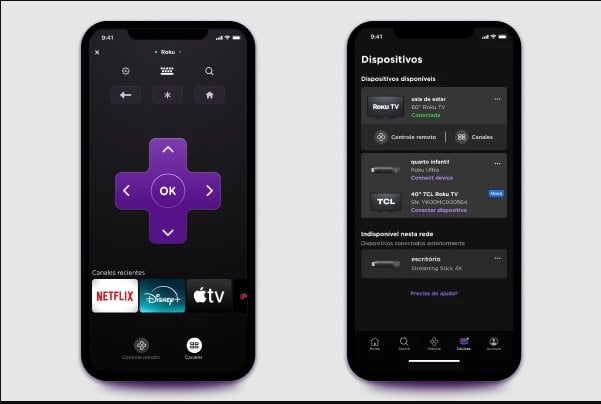 Controle remoto para Roku TV