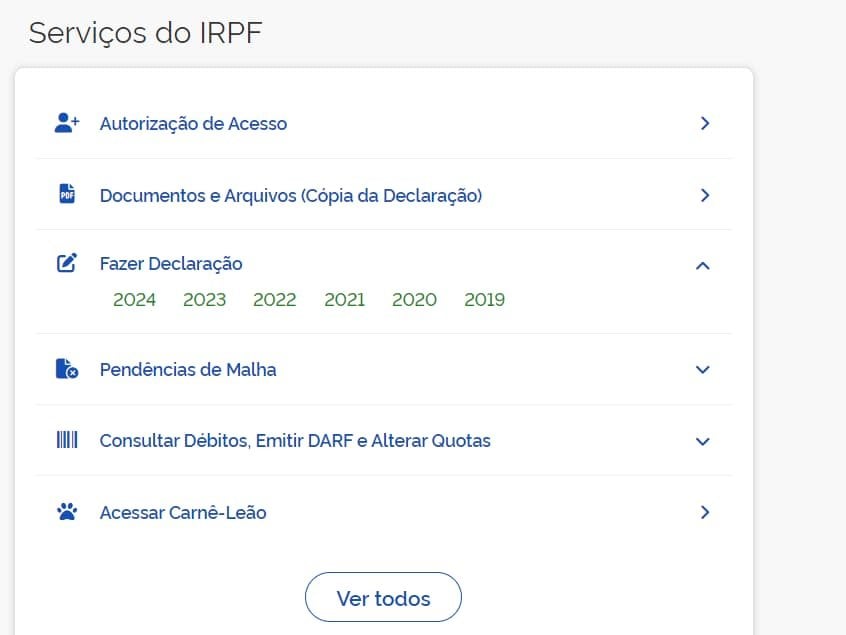 Declaração do Imposto de Renda 2025