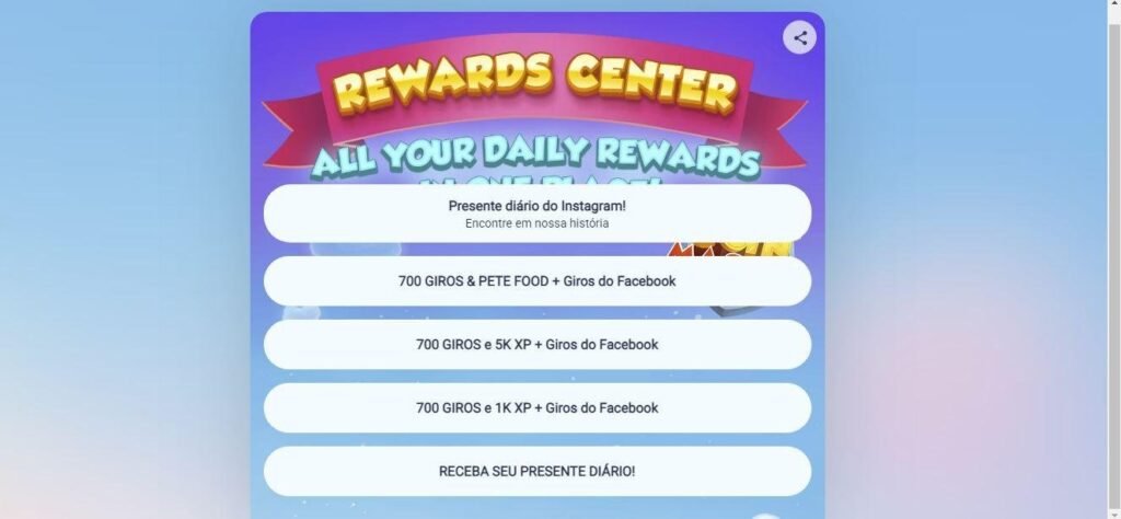 Códigos para atualizar os giros grátis no Coin Master 5 Giros grátis no Coin Master