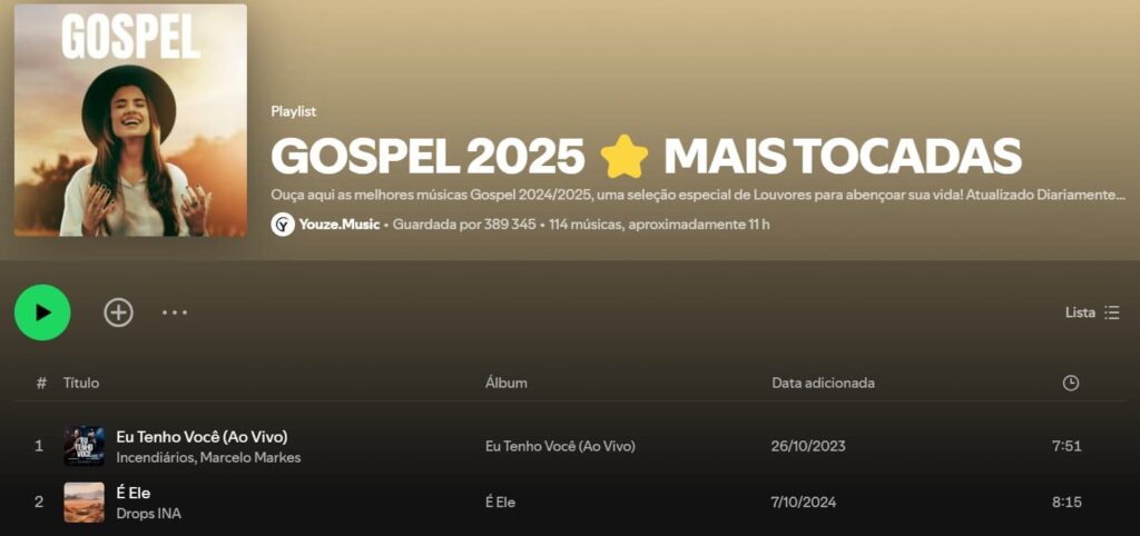 Onde escutar música gospel