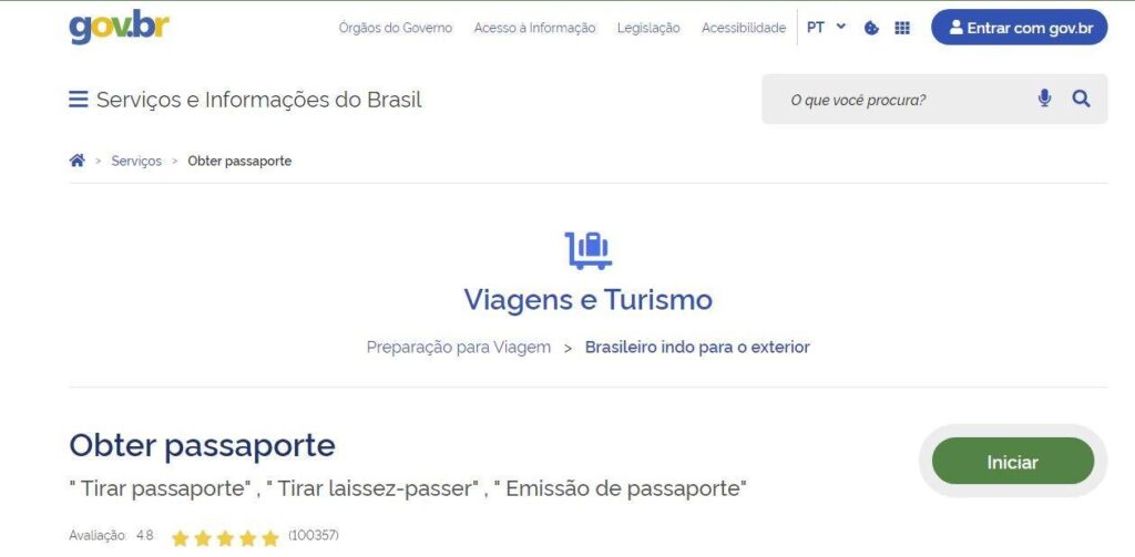 Renovar o passaporte