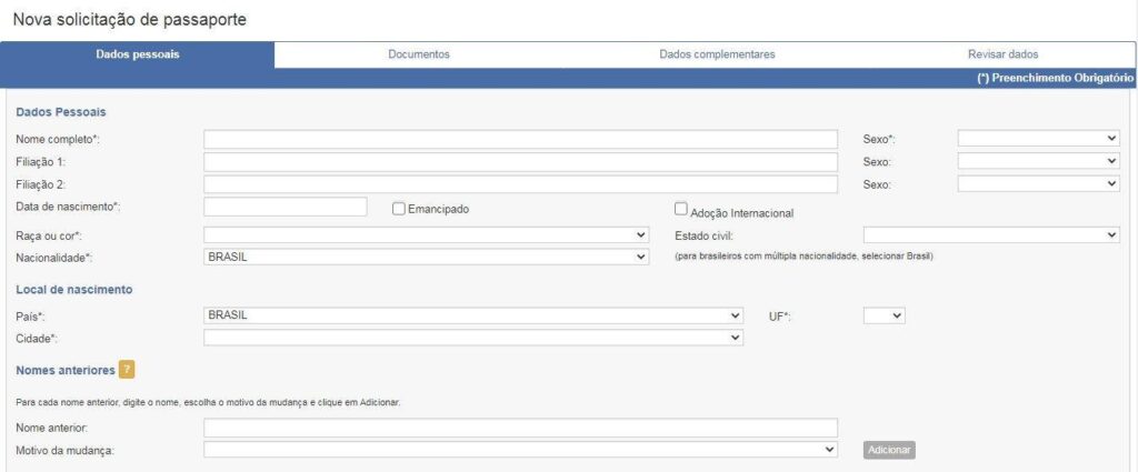 Renovar o passaporte