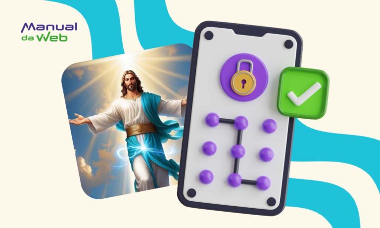 Celular com imagens de Jesus