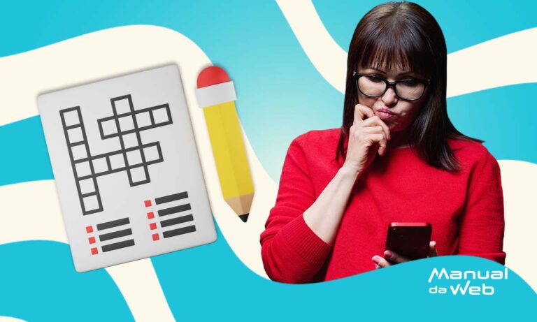 Palavras cruzadas no celular