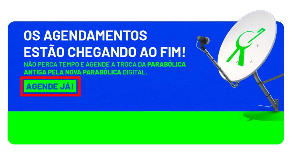 Como agendar a troca da parabólica por antena digital grátis 1 Troca da parabólica por antena digital grátis