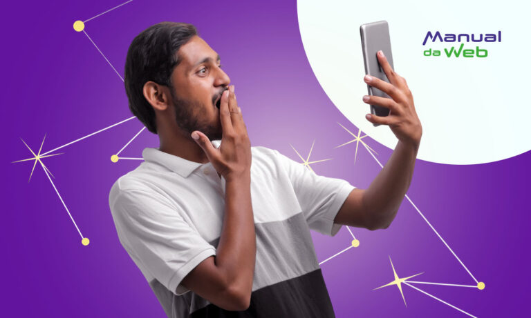 Apontar o celular para o céu