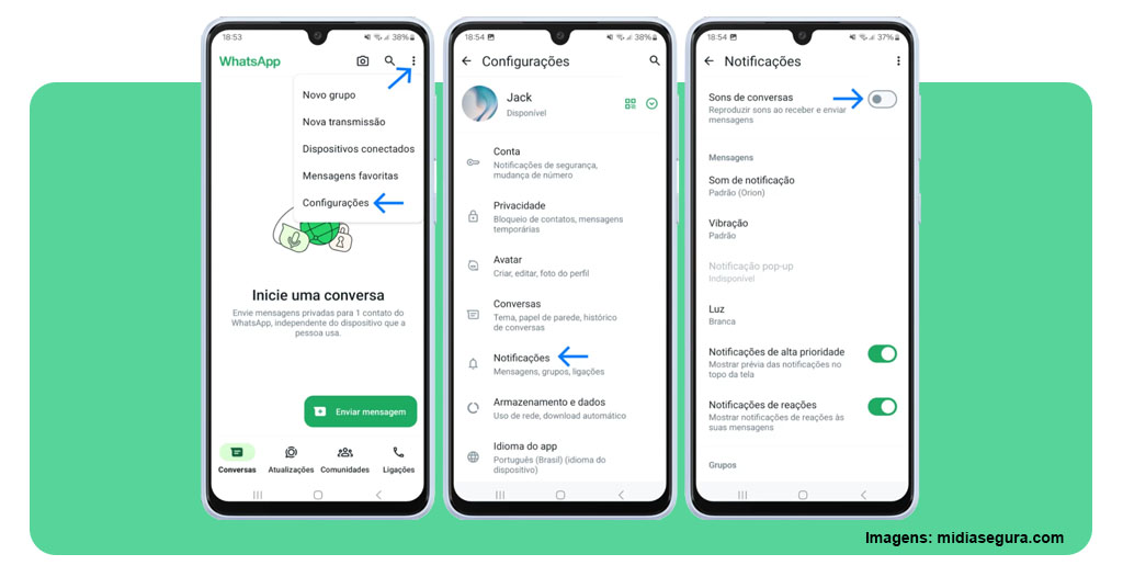 Tutorial de como aumentar o volume do WhatsApp no Android e iOS 3 Corpo2 volume do WhatsApp