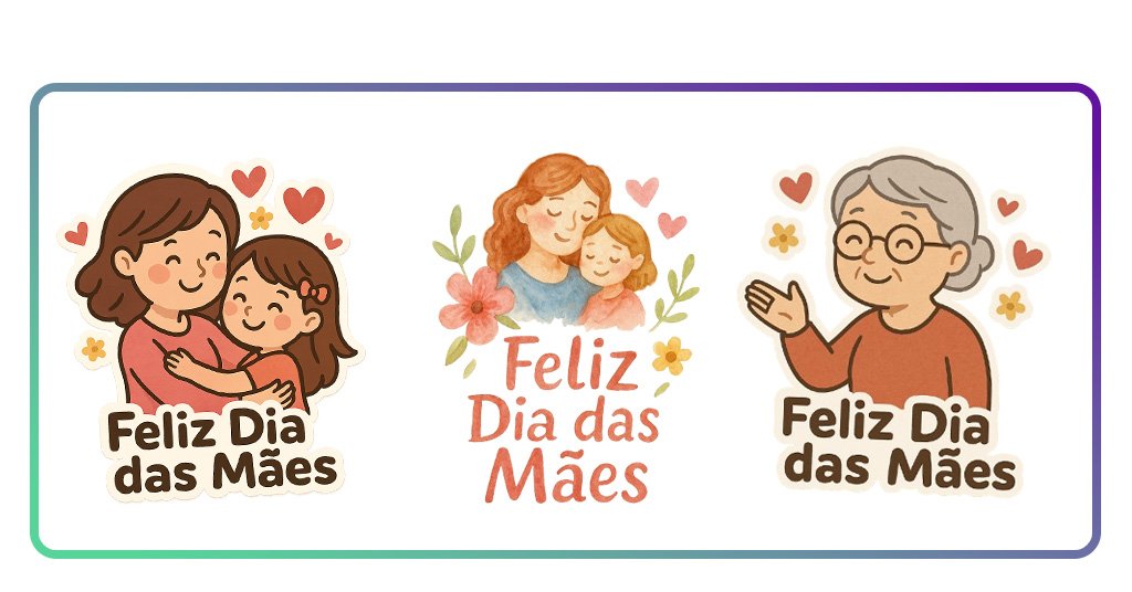 Baixe centenas de figurinhas de Dia das Mães no seu celular 4 Figurinhas de Dia das Mães