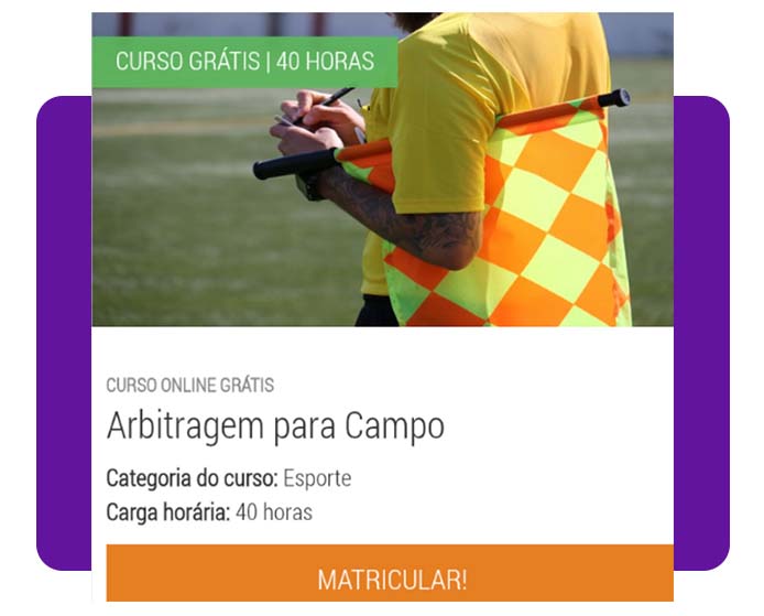 Curso de Árbitro de Futebol: aulas online sem mensalidade 1 Curso de Árbitro de Futebol