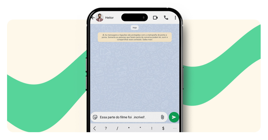 10 truques de formatação de texto do WhatsApp para suas conversas 3 Formatação de texto do WhatsApp