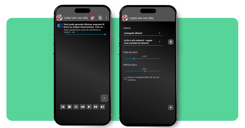 Aprenda como ter um leitor de texto em voz grátis no celular 5 Leitor de texto em voz