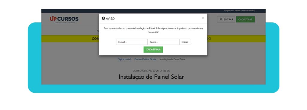 Curso de Instalação de Painel Solar: inscreva-se pela internet 4 Curso de Instalação de Painel Solar