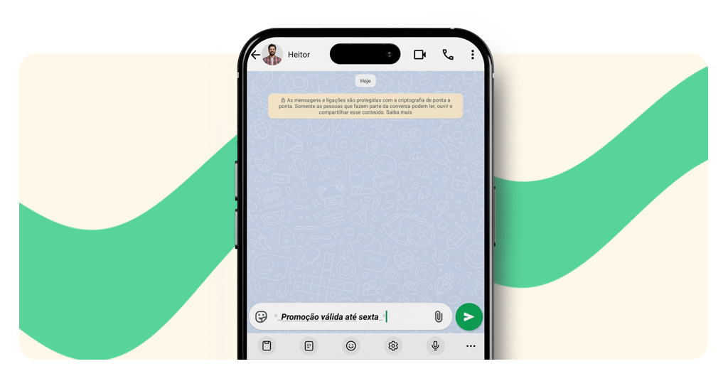 10 truques de formatação de texto do WhatsApp para suas conversas 6 Formatação de texto do WhatsApp