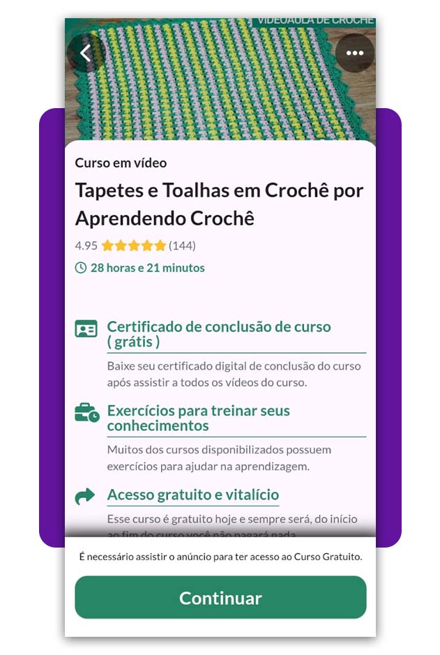 Curso de Tapetes e Toalhas em Crochê com aulas grátis 8 Curso de Tapetes e Toalhas em Crochê