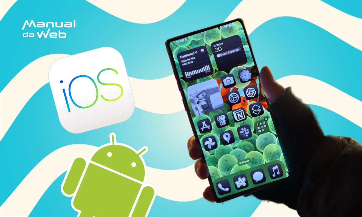 App para deixar o sistema do celular Android igual o iPhone 16