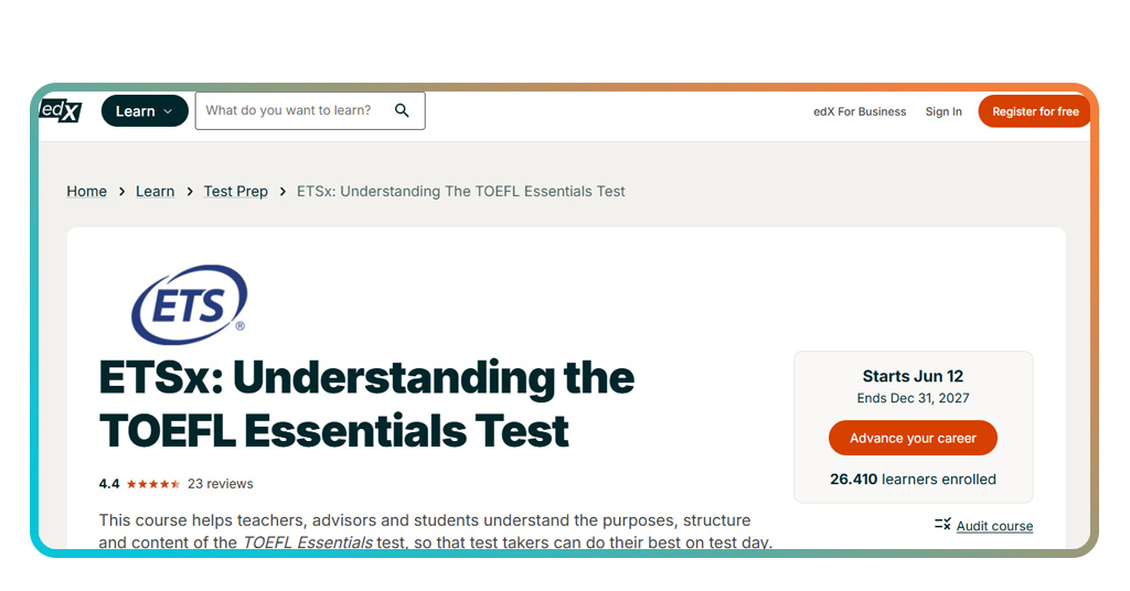 Curso preparatório gratuito para o TOEFL: inscreva-se online 1 Preparatório gratuito para o TOEFL