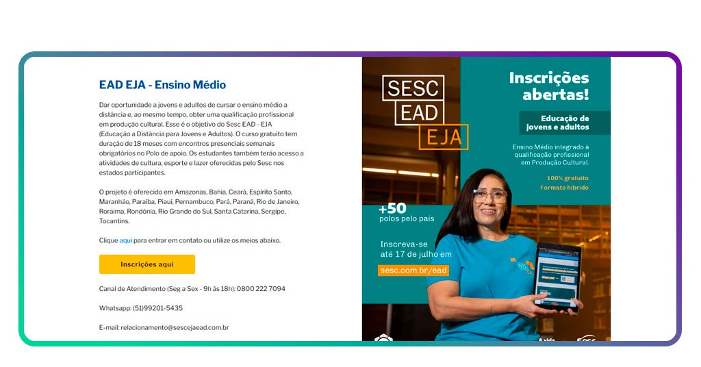 Como concluir seu ensino médio de graça pelo EJA EAD do Sesc 2 EJA EAD