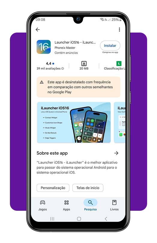 App para deixar o sistema do celular Android igual o iPhone 16 3 Celular Android igual o iPhone