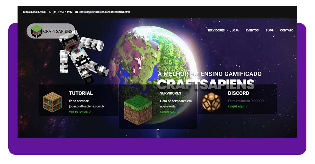 Como se inscrever grátis para ter aulas de inglês no Minecraft 3 Aulas de inglês no Minecraft