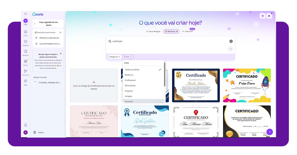 5 mil modelos de certificados para imprimir e editar grátis 4 Certificados para imprimir e editar