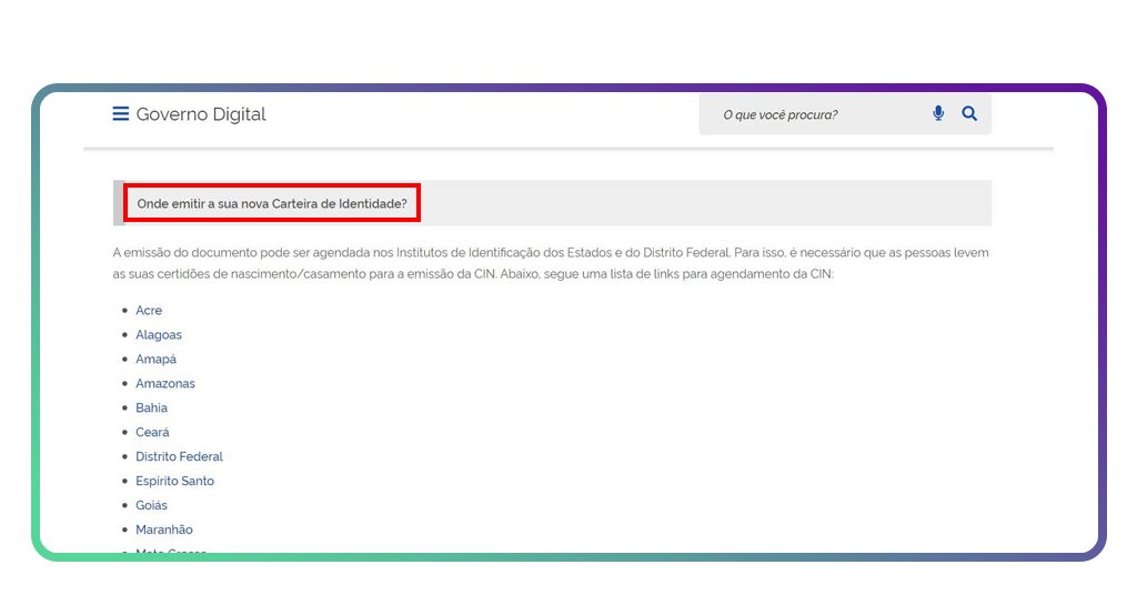 Aprenda como fazer o agendamento da identidade pela internet 4 Agendamento da identidade