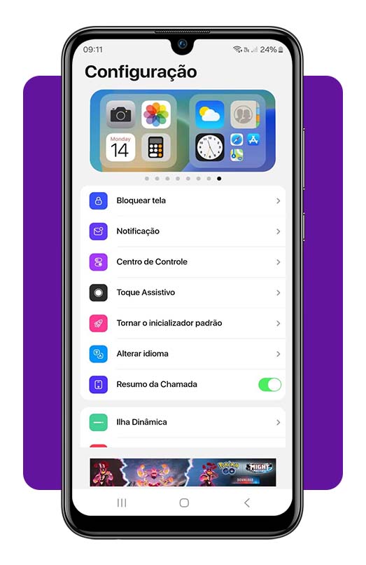 App para deixar o sistema do celular Android igual o iPhone 16 8 Celular Android igual o iPhone