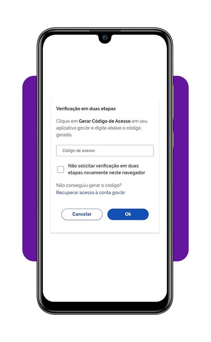 Como ativar a verificação em duas etapas na conta Gov.br 9 Verificação em duas etapas na conta Gov